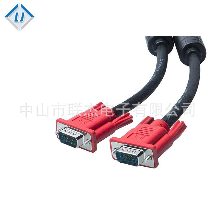 高清线厂家VGA线 3+9 VGA数据线 视频线 电脑显示器 连接线屏线公头hdmi转接