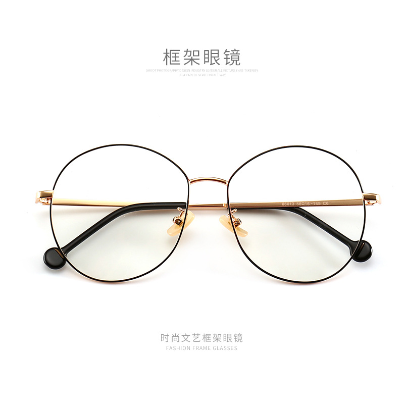 Gafas de marco redondo retro miopía de los hombres gafas lisas marco redondo de las mujeres gafas lisas estilo coreano Marco de gafas de moda marco para estudiantes image 1