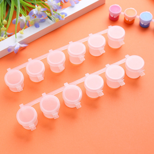 10ml six-piece painting paint empty box, watercolor paint plastic empty box, children's DIY paint box tools