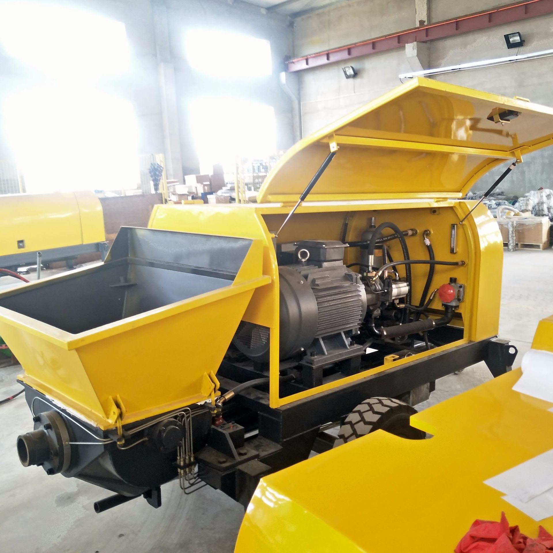 细石泵 砂浆输送泵 80输送管 带120米管道 细石及大骨料混凝土