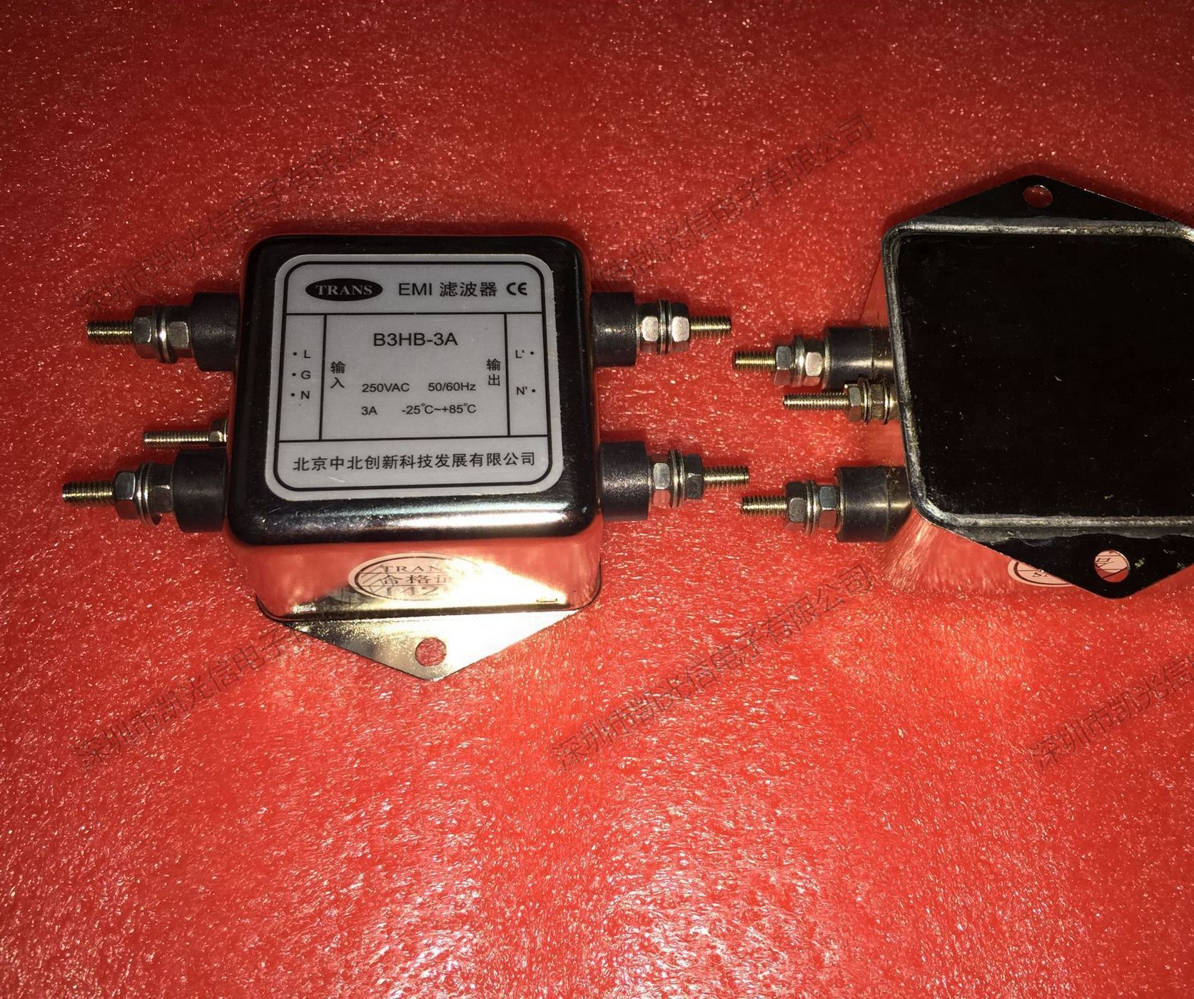 EMI电源滤波器 B3HB-3A 双极滤波220V 3A  噪音电磁干扰滤波器