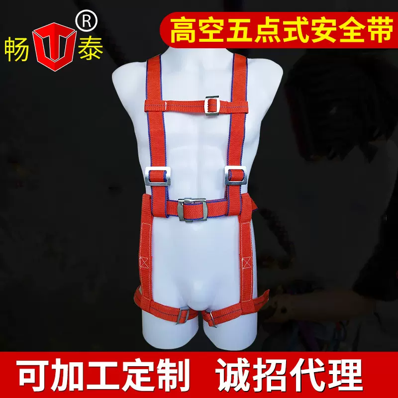 大量供应 双小钩五点式安全带 全身施工安全带 高空安全作业带