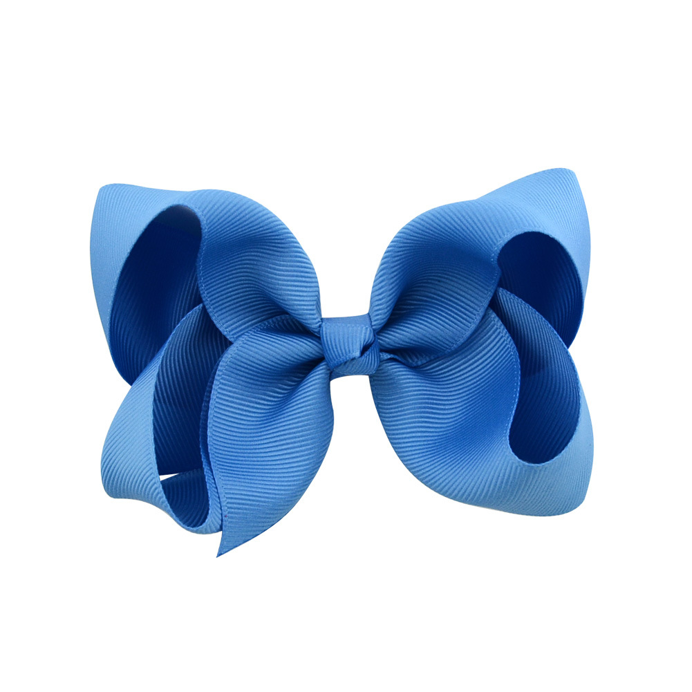 Simple Fashion Style Flower Bow Children's Ribbed Ribbon Bow Hairpins display picture 3