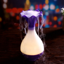 USB加湿器 创意玉净瓶香薰加湿器家用 超声波带夜灯超静音香薰机