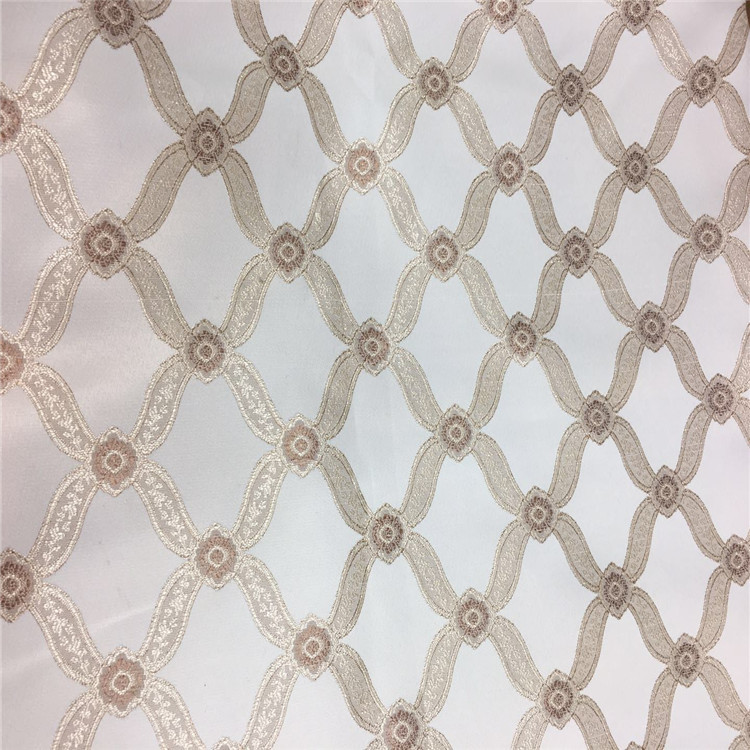 零型网格图案色织梭织提花布面料适用于服装装饰沙发布