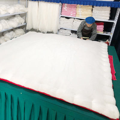 厂家直销批发100%桑蚕丝被特级长丝提花手工蚕丝被纯棉婚庆蚕丝被|ru