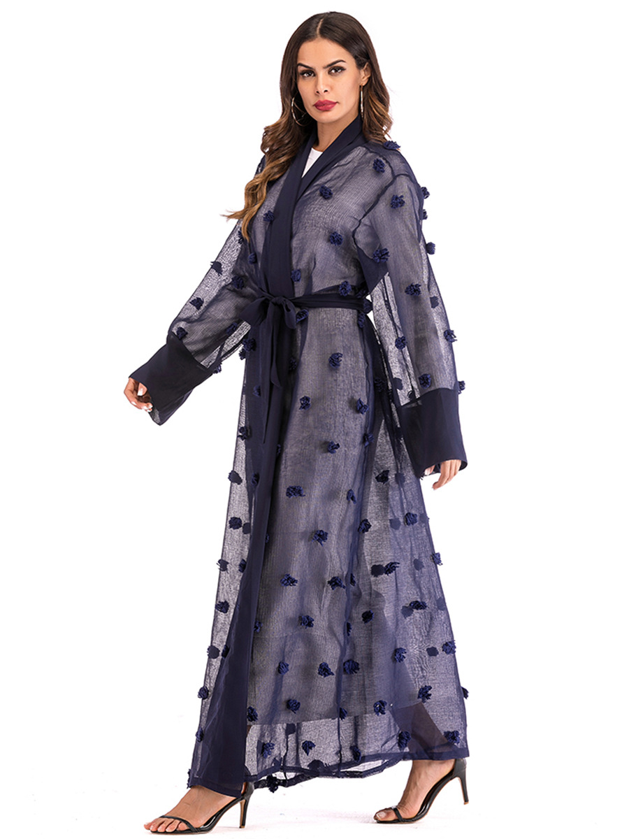 Title 8, Kadınlar için 3D Çiçek Örgü Gevşek Dantel Uzun ...