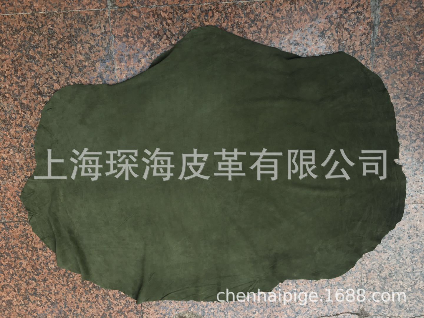 羊绒 皮料 服装面料 皮革 反绒皮 手工DIY 军绿色-阿里巴巴