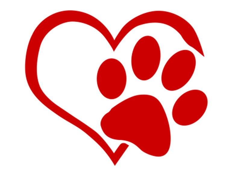 Heart Paw Vinyl Decal Image 5