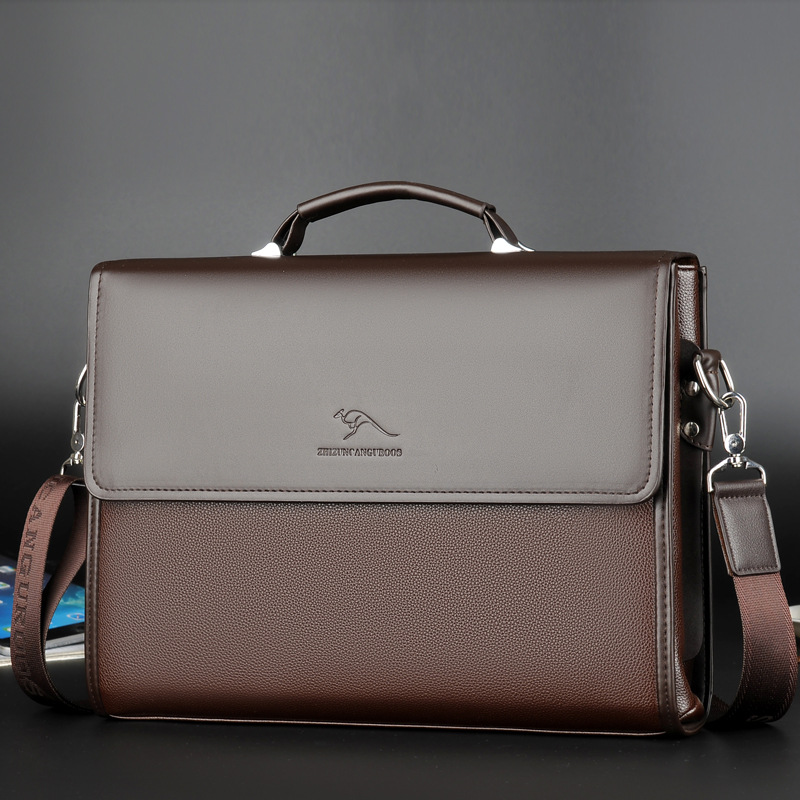 Cross-border supply men's handbag business document bag single-shoulder crossbody bag backpack laptop bag 1804 Bao Di Kangaroo