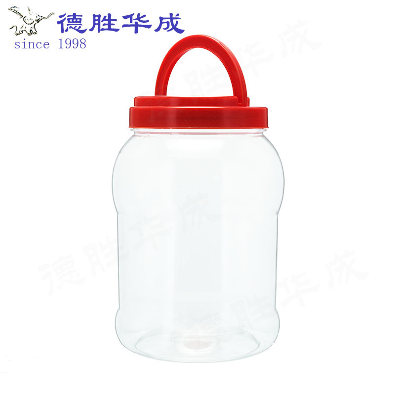 3L Candy bottle pet Bottle Grains tank Data cable Package Clear plastic bottles Great circle tank Plastic bottles