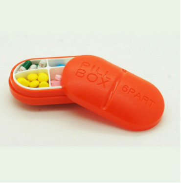 Handheld small container for traveling, storage box, 6 cells