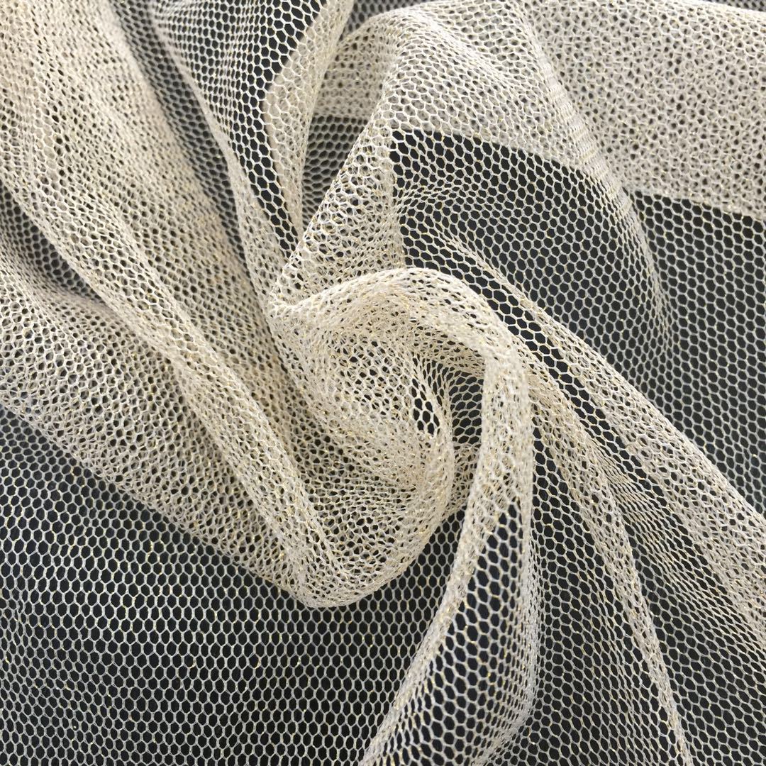 网布  锦纶 夹金丝网布    高端网纱品质  欢迎选购   盛荣供应