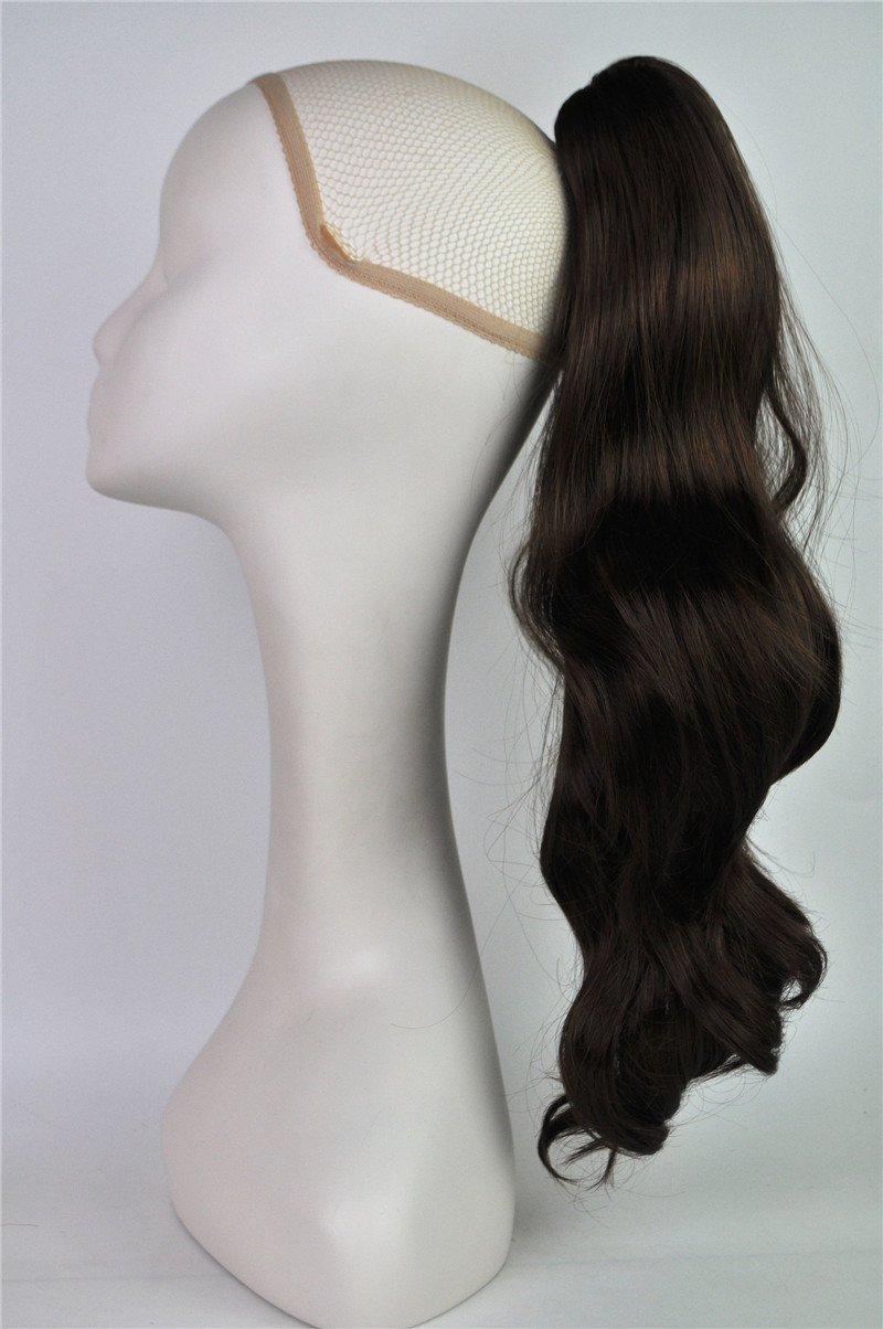 NEWLOOK nueva peluca invisible cabello largo natural clip de agarre peluca de cola de caballo