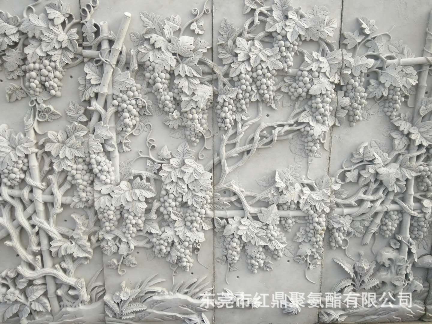 117莞厂家聚氨酯户外仿石装饰雕花墙体板AB组合料发泡PU黑白料