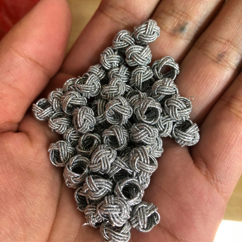 Handmade 6/8MM gold and silver thread pineapple knot colorful cord bracelet necklace diy accessories 