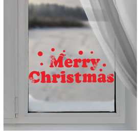 merry christmas圣诞英文新款客厅背景墙贴纸橱窗装饰贴纸定做