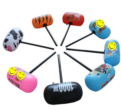 大号千吨锤节日聚会道具卡通幼儿园表演儿童狼牙锤充气锤大硬柄锤|ru