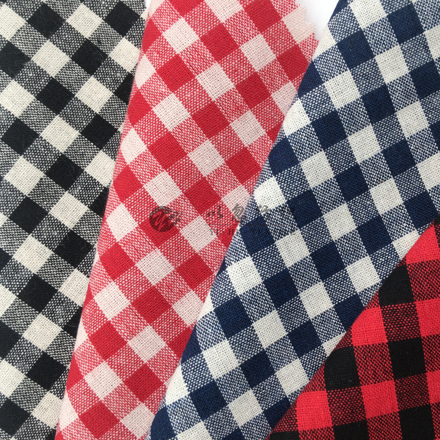 色织格子 春秋款 男女时尚全棉衬衫面料 厂家直销 现货供应