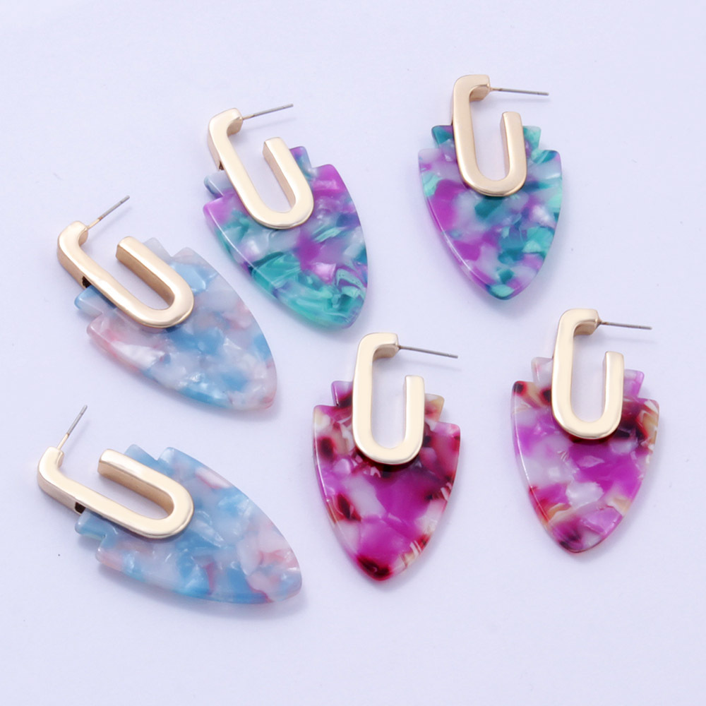 Fashion Geometric Color Earrings Wholesale display picture 5