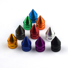 Car and Motorcycle Cone Tower Aluminum Valve Cover Colorful Valve Cover Dust Cap