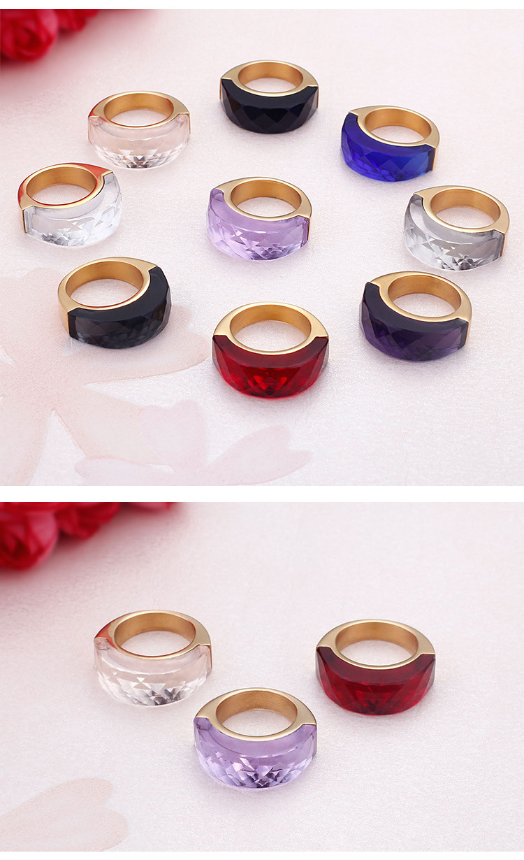 9g Weight PVD Coated Gold Plating Process 18K Gold Plated Plating Material PVD Coated 18K Gold Plated Geometric Stainless Steel Fashion Waterproof Non Tarnish Rings