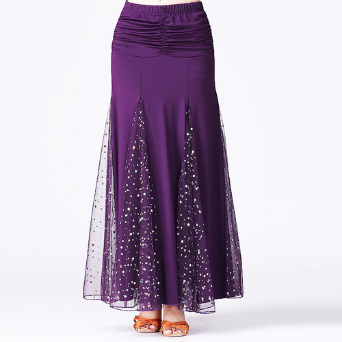 Black Ballroom dance skirts for women National standard dance modern