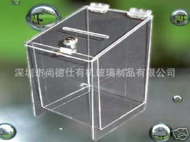 惠州亚克力厂家定做亚克力盒子带锁匙 轻便透明塑料企业投票箱