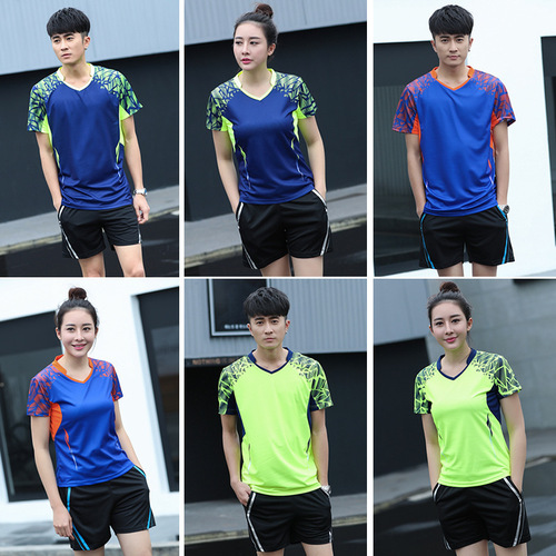 Batch Selling Couples' Badminton, Table Tennis, Volleyball, and Running Outfits for Men and Women - Breathable and Quick-Drying Sets