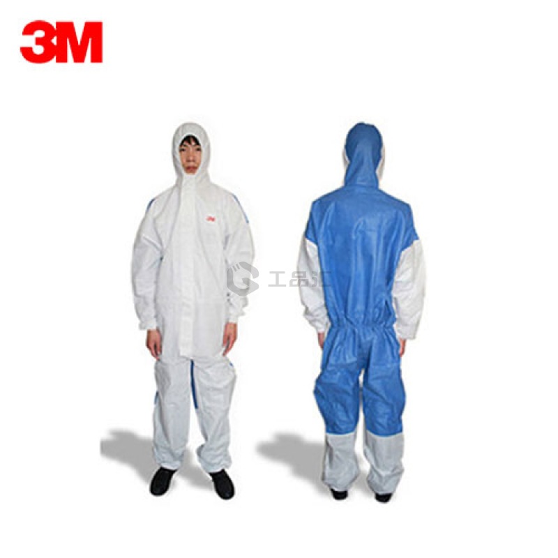 3M 4535白色带帽连体防护服透气背部;GT700004754