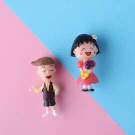 创意日本丸妹花轮冰箱贴磁性磁铁吸铁石卡通磁贴照片留言贴