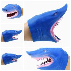 TPR Plastic Blue Shark Hand Puppet Toy Story Playset for Amazon