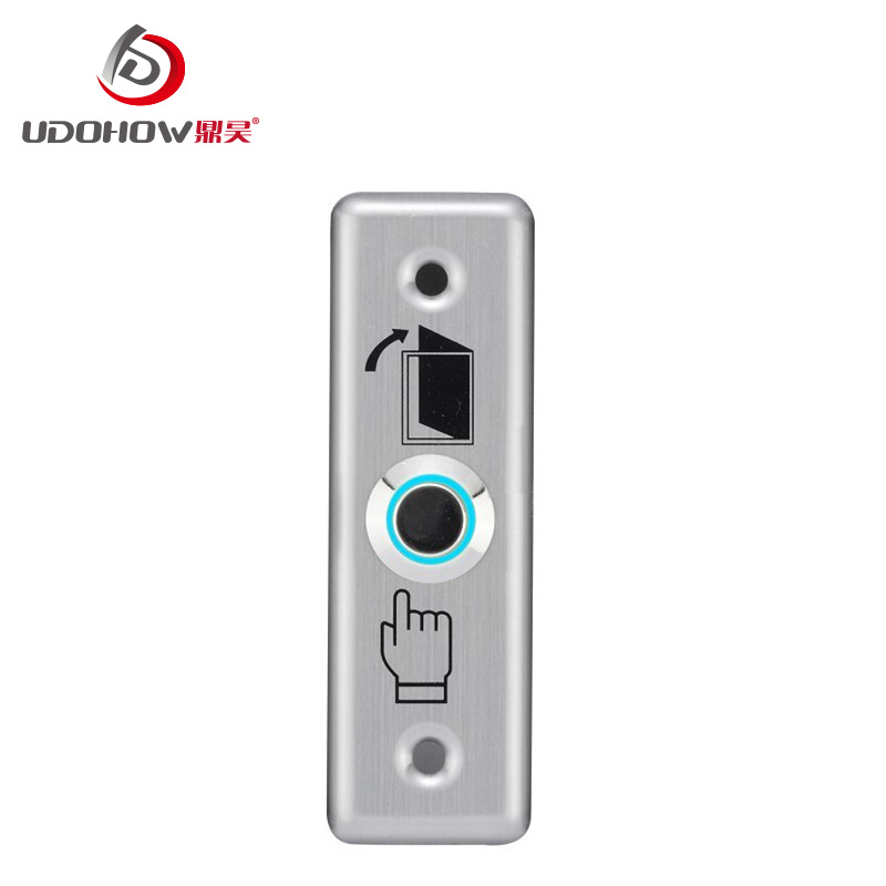 鼎昊长方型不锈钢出门按钮开关门禁开关按钮金属窄条按钮自动复位