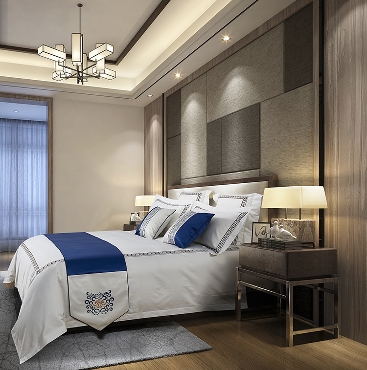 工廠直銷賓館酒店床上用品批發 高檔酒店床尾巾床尾墊量大優惠