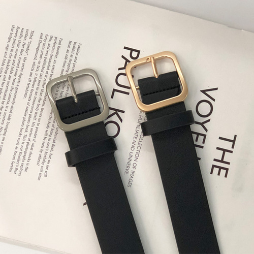 New belt for women, fashionable, simple and versatile, Korean version of trousers, unisex student trousers, belt, ins network version