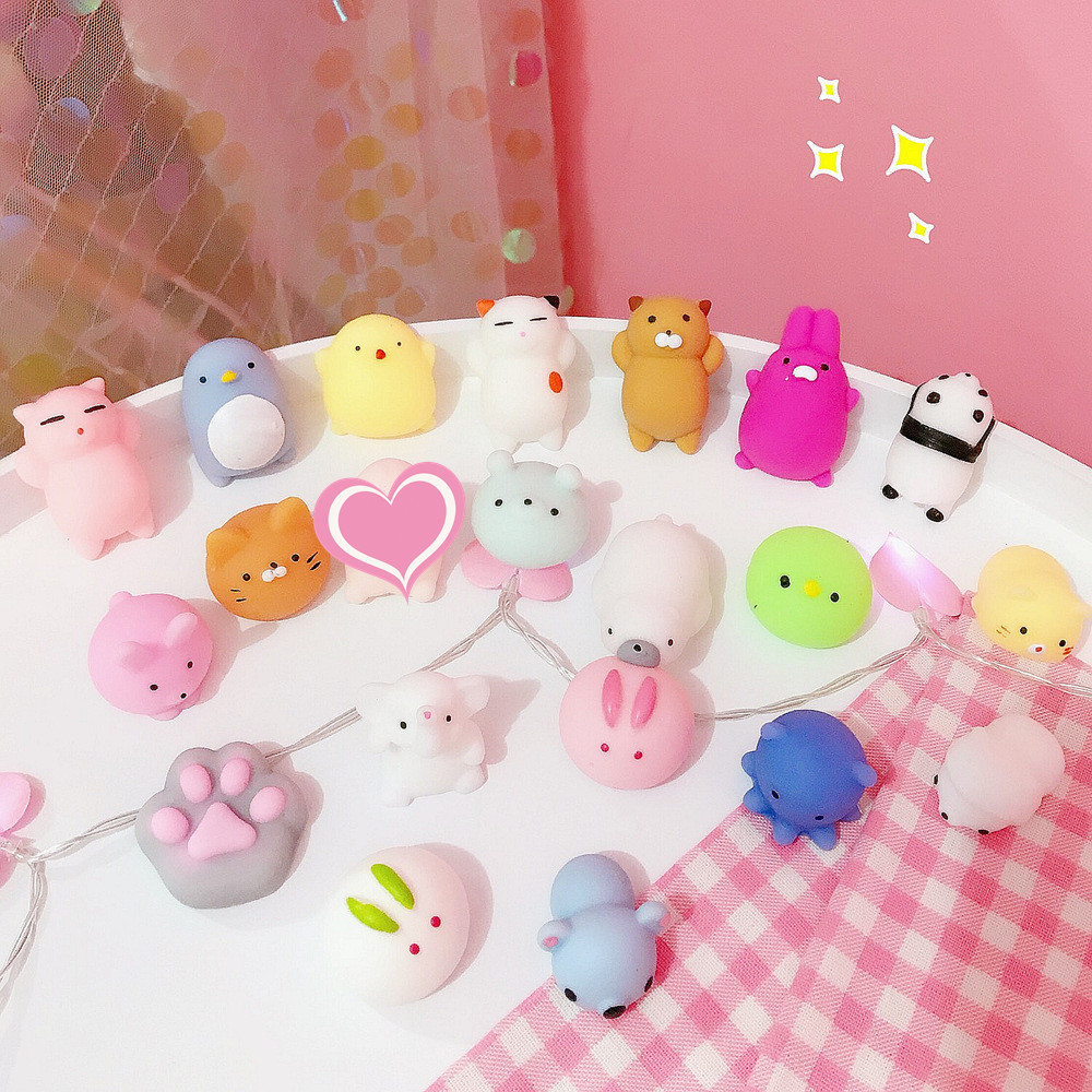 Dessin Animé Mignon Jouet Déveil Stupide Petit Chat De Cochon Pressant La Musique Décharger Des Boulettes De Décompression Bien Rangé Jouet Mignon