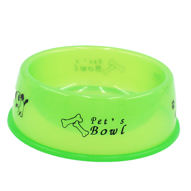 Tazón para mascotas transparente de plástico multicolor perro Tazón único tazón de comida para perros para mascotas tazón de fuente para mascotas