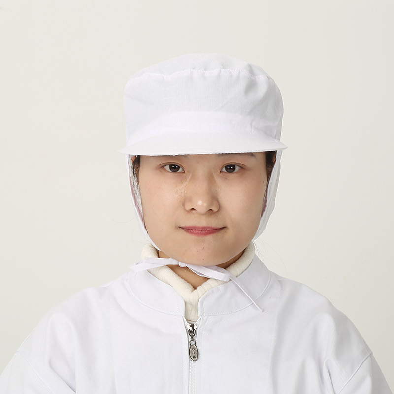羽兴白色半网工作帽 食品厂包头发防尘帽子 劳保头套发网鸭舌帽