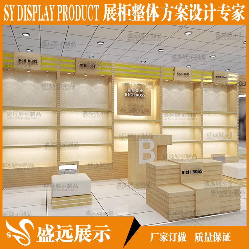 木制烤漆女鞋展示高柜 女士高跟鞋产品展示柜 商场档口鞋子展示架