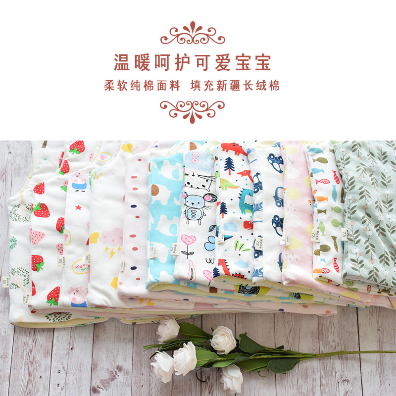 新款手工婴儿棉花马甲儿童加厚秋冬马夹 男女宝宝幼儿坎肩批发|ru