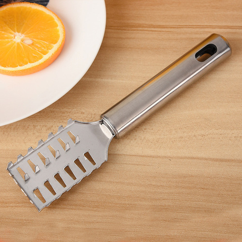 Round handle fish scale peeler stainless steel multi-functional peeler kitchen fruit peeler peeling knife fish scale peeler small tool
