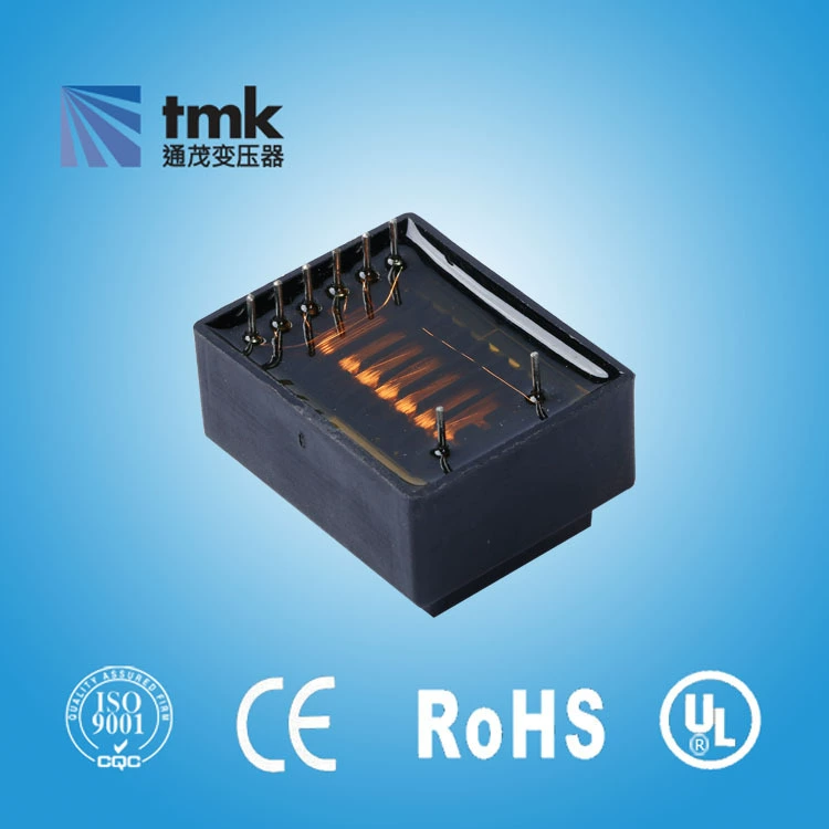 EEL25 straight plug-in 6+2 pin glue filled shell multi-slot boost high voltage package transformer