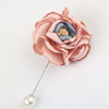 Cloth, two-color brooch, jacket, accessory, pin lapel pin, flowered