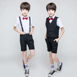 儿童西服套装小西装男童西装花童礼服韩版中大童男孩钢琴演出服夏