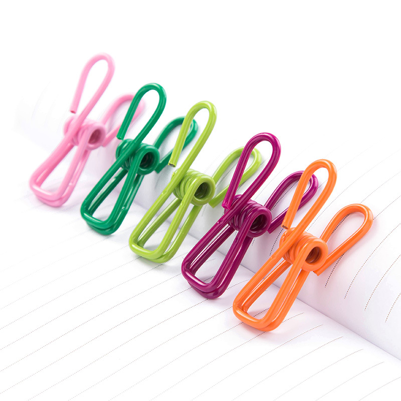 2525 Multifunctional Creative Colorful Storage Clip Strong Spring Clothes Drying Windproof Clip Office Sealing Clip