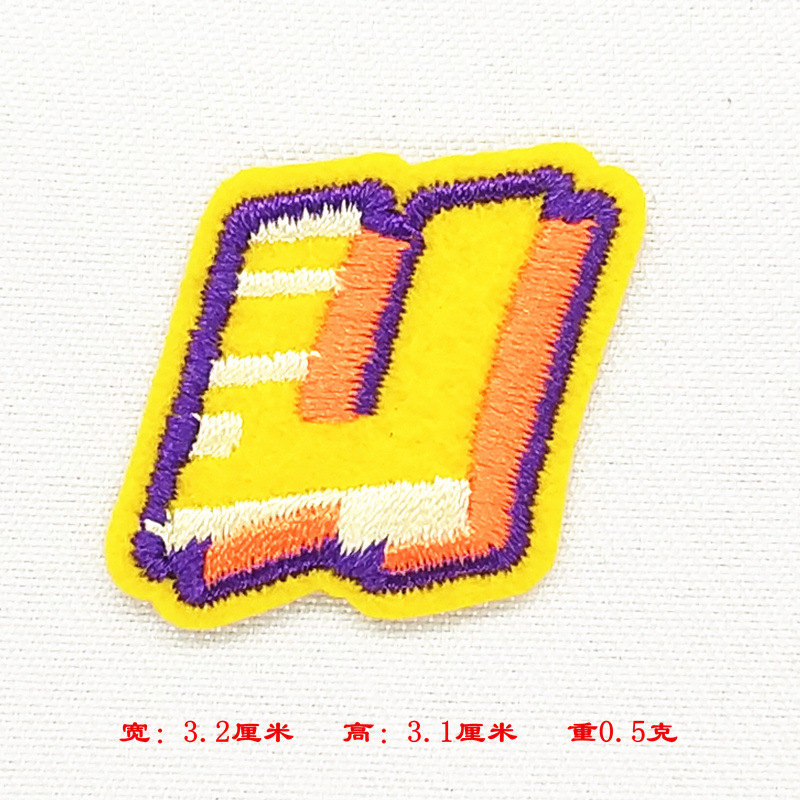 Nuevo color 26 letras pegatinas de tela pegatinas de bordado jeans rasgados parche decorativo pegatinas A- Z Inglés pegatinas