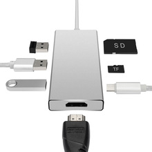 type c hub ת USB3.0*3 HDMI 4K SD TF PD