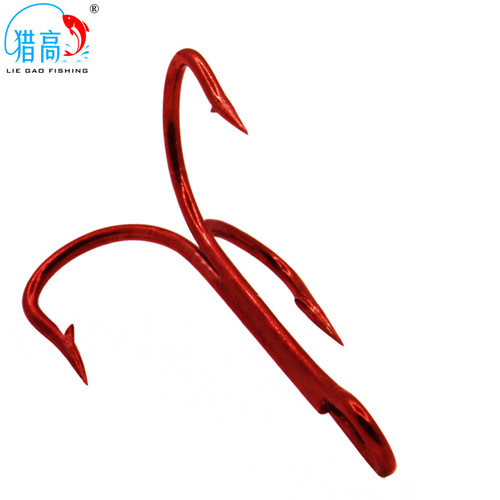Liegao Luya three-hook anchor fish hook wholesale cross-border fish hook with barbed three-anchor hook electroplated high carbon steel fishing gear