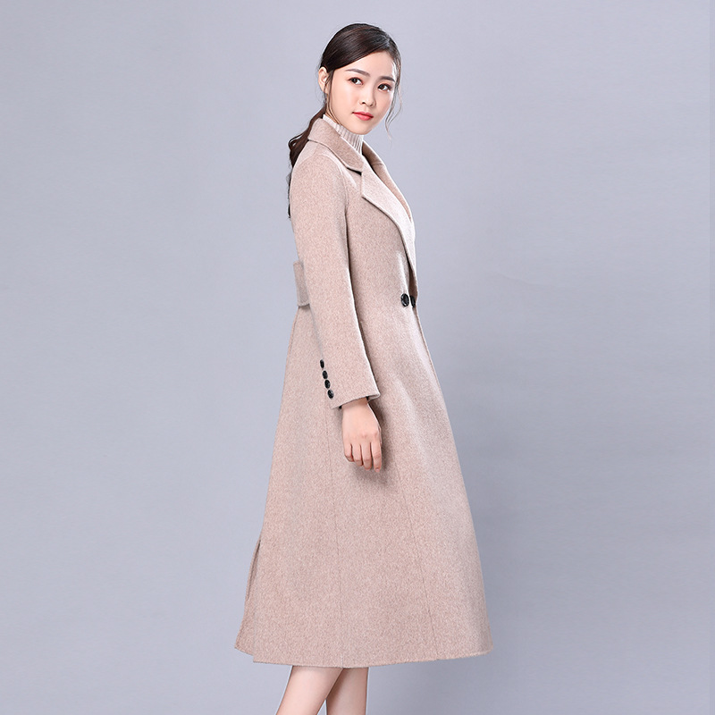 韓依優品2018氣質通勤女裝品牌呢大衣雙面呢大衣女2018年秋冬新款