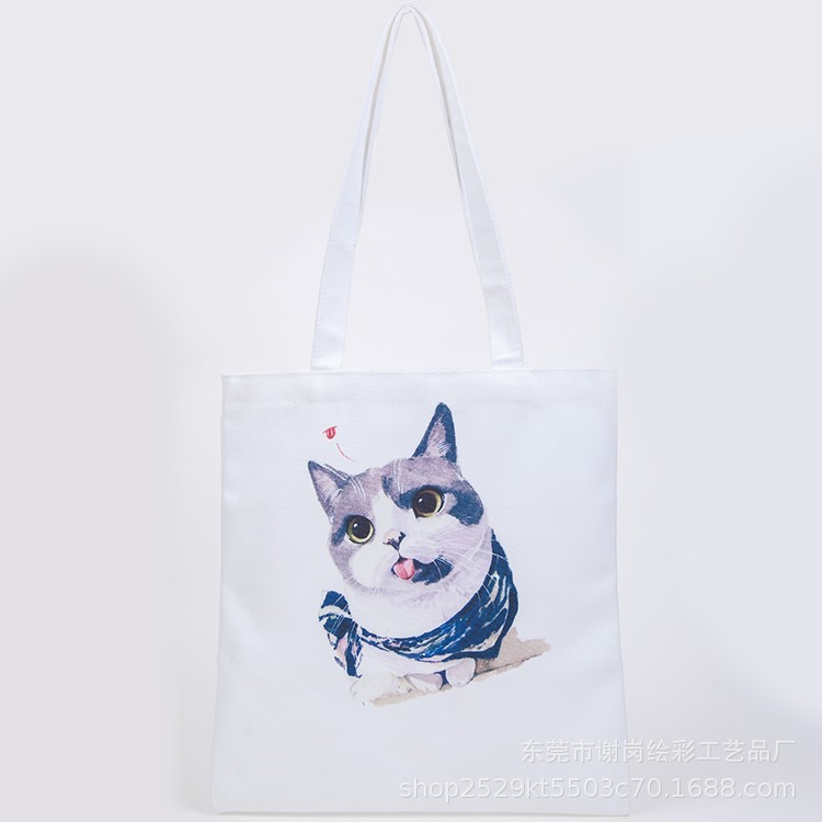 厂家批发UV彩印创意广告帆布袋环保购物手提棉布袋